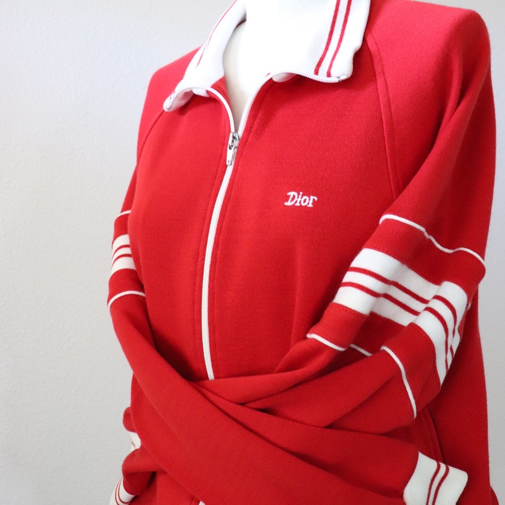Vintage Christian Dior Monsieur red track jacket